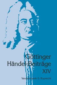 Göttinger Händel-Beiträge, Band 14_cover