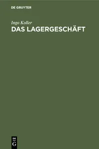 Das Lagergeschäft_cover