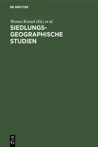 Siedlungsgeographische Studien_cover