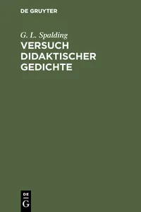 Versuch didaktischer Gedichte_cover