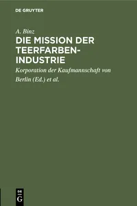 Die Mission der Teerfarben-Industrie_cover