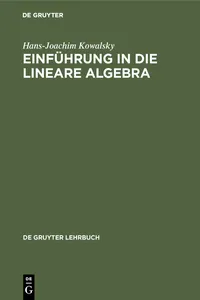 Einführung in die lineare Algebra_cover