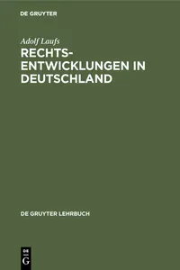 Rechtsentwicklungen in Deutschland_cover