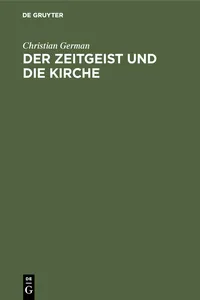 Der Zeitgeist und die Kirche_cover