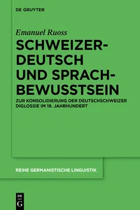 Schweizerdeutsch und Sprachbewusstsein_cover