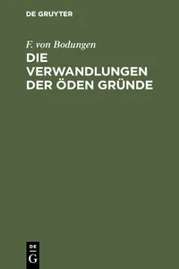 Die Verwandlungen der öden Gründe_cover