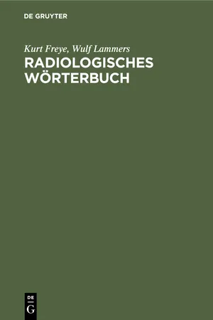 Radiologisches Wörterbuch