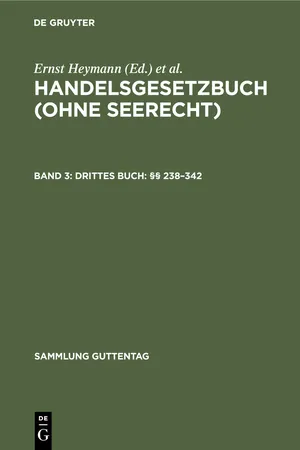 Drittes Buch: §§ 238–342