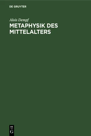 Metaphysik des Mittelalters