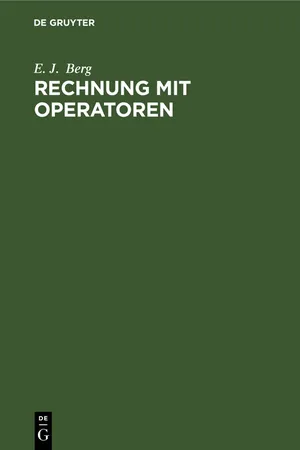 Rechnung mit Operatoren