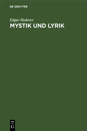 Mystik und Lyrik