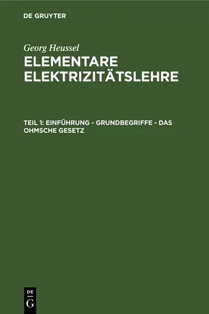 Einführung - Grundbegriffe - Das Ohmsche Gesetz