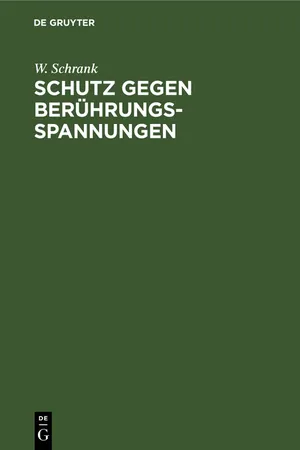 Schutz gegen Berührungsspannungen