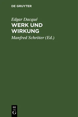 Werk und Wirkung