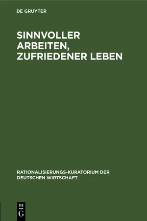 Sinnvoller Arbeiten, zufriedener Leben