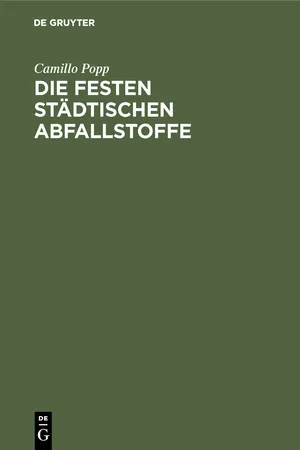 Die festen städtischen Abfallstoffe