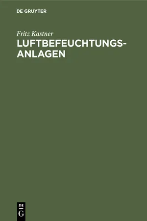 Luftbefeuchtungsanlagen