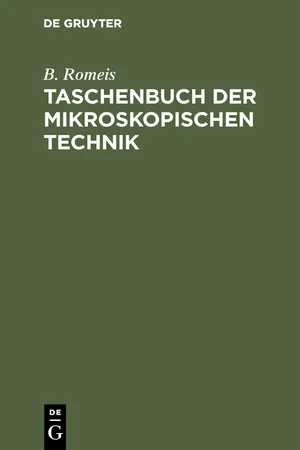 Taschenbuch der mikroskopischen Technik