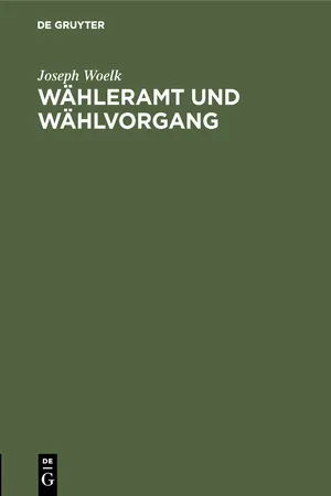 Wähleramt und Wählvorgang