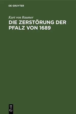 Die Zerstörung der Pfalz von 1689