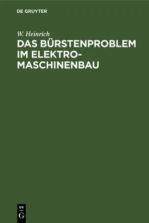 Das Bürstenproblem im Elektromaschinenbau