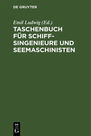 Taschenbuch für Schiffsingenieure und Seemaschinisten