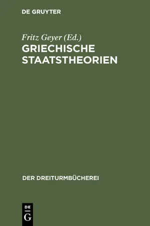 Griechische Staatstheorien