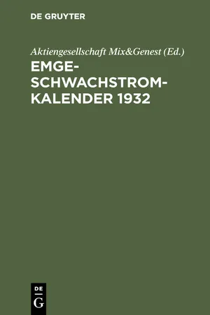 Emge-Schwachstrom-Kalender 1932