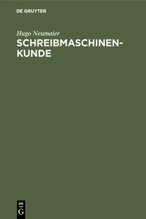 Schreibmaschinenkunde