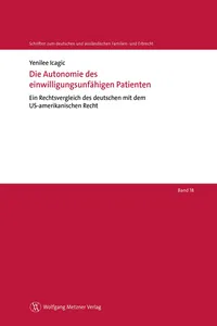 Die Autonomie des einwilligungsunfähigen Patienten_cover