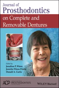 Journal of Prosthodontics on Complete and Removable Dentures_cover