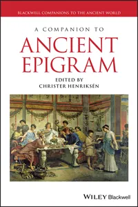 A Companion to Ancient Epigram_cover