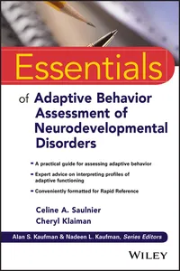 Essentials of Adaptive Behavior Assessment of Neurodevelopmental Disorders_cover