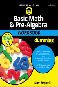 Basic Math & Pre-Algebra Workbook For Dummies with Online Practice_cover
