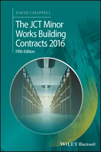 The JCT Minor Works Building Contracts 2016_cover