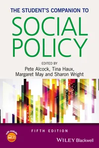 The Student's Companion to Social Policy_cover