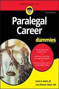Paralegal Career For Dummies_cover