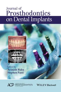 Journal of Prosthodontics on Dental Implants_cover