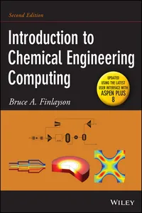 Introduction to Chemical Engineering Computing_cover