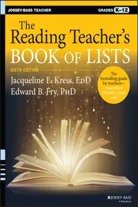 The Reading Teacher's Book of Lists_cover