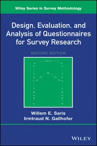 Design, Evaluation, and Analysis of Questionnaires for Survey Research_cover