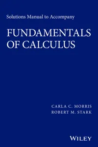 Solutions Manual to accompany Fundamentals of Calculus_cover