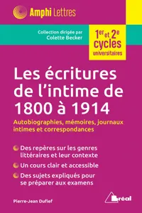 Les écritures de l'intime de 1800 à 1914_cover