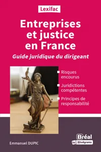 Entreprises et justice en France : Guide juridique du dirigeant_cover