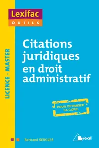 Citations juridiques en droit administratif - Licence, Master_cover