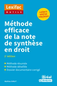 Méthode efficace de la note de synthèse en droit - Licence, Master_cover