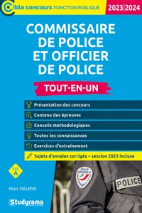 Commissaire de police et officier de police - Tout-en-un - Catégorie A - Concours 2023-2024_cover