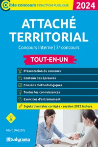 Attaché territorial : Concours interne - 3e concours - Tout-en-un - Catégorie A - Concours 2024_cover