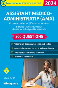 Assistant médico-administratif : 200 questions - Catégorie B - Concours 2024_cover