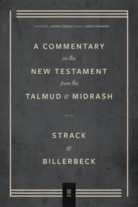 Commentary on the New Testament from the Talmud and Midrash_cover